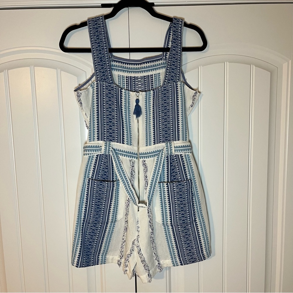 Saylor Mazzy Romper Embroidered Coastal Beach Resort Size Small Boho Cotton - Picture 8 of 11
